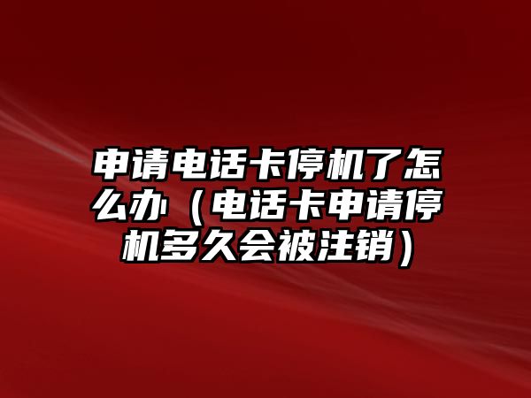 申請電話卡停機了怎么辦（電話卡申請停機多久會被注銷）