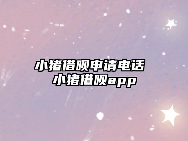 小豬借唄申請(qǐng)電話 小豬借唄app