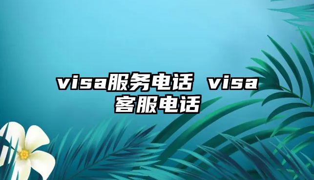 visa服務電話 visa客服電話