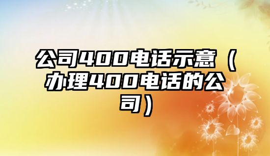 公司400電話示意（辦理400電話的公司）