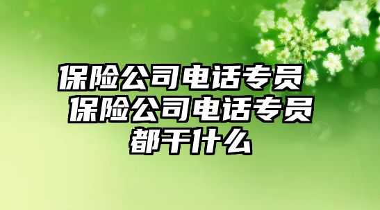 保險公司電話專員 保險公司電話專員都干什么