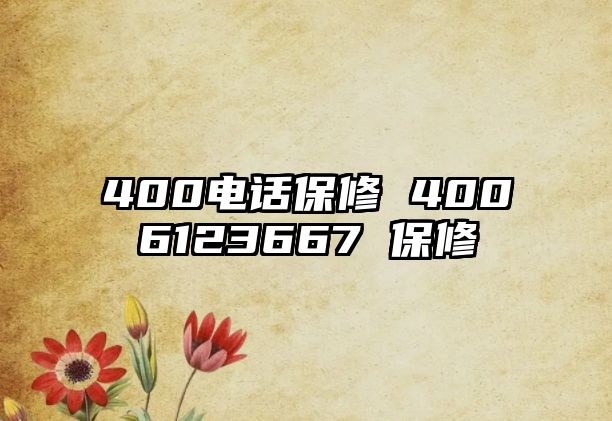 400電話保修 4006123667 保修